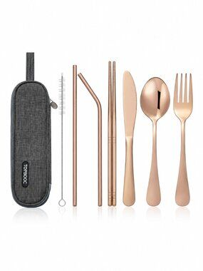 Pick Your Color - Portable Stainless Steel Flatware Set - NEW